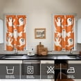 thumbnail image 2 of Halloween Kitchen Curtains 2 Pack with Black Cat and Pumpkin Design, Vintage Style Semi-Sheer Rod Pocket Curtains 27.5x39in(70x99cm)Kitchen Curtains, 2 of 4