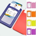 thumbnail image 2 of PU Card Sleeve for Work Cards Business ID Cards Storage Organizer, 2 of 20