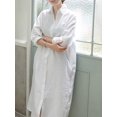 thumbnail image 3 of ZANZEA Women Kaftan Plain Full Sleeve Lapel Bohemian Holiday Long Shirt Dress, 3 of 5