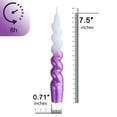 thumbnail image 4 of XINAOBAOLUO Unscented Luxury Purple Taper Candles Pack of 4, 4 of 4