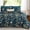 Peacock Blue-Twin (68''x86''), variant on King (104"x90") Peacock Blue Botanical Floral Bed-in-a-Bag Bedding Set