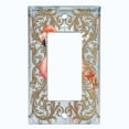 thumbnail image 5 of Metal Light Switch Plate Outlet Cover Elegant Flamingo Frame Blue Gray Damask FGO012, 5 of 13
