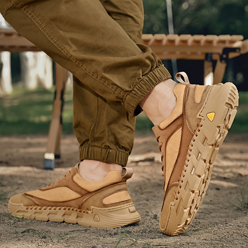 Dynamic Men's Shoes, This Season's Hiking Shoes for Men, Trail Running, Outdoor, Casual Shoes, Anti-Slip Work Shoes, Sneakers, Platform Soles, Breathable Canvas Shoes