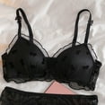 thumbnail image 4 of SYVGVA Womens Bras For Women Solid Color Comfortable Hollow Out No Steel Rings Perspective Everyday Support,Black,M, 4 of 4