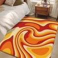 thumbnail image 4 of Orange Yellow Area Rugs 4'x6', Washable Small Throw Rugs for Office Bathroom, Modern Ombre Abstract Aesthetic Art Indoor Outdoor Rug Non-Slip Low Pile Carpet Runner Reversible Floor Mats, 4 of 8