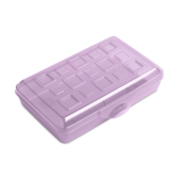 Sterilite Small Pencil Box Plastic, Lavender Tint