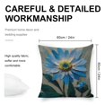 thumbnail image 2 of Blue flower daisy Linen toss pillowcase Decoration pillowcase Gift preferred 24x24" Cushion cover 2 set Sofa pillowcase Sofa bedroom living room car, 2 of 8