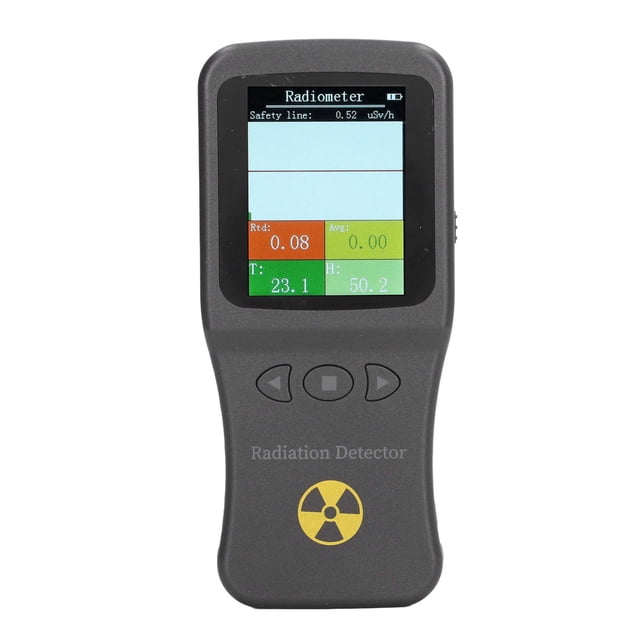 Dosimètre Portable de Rayonnement, Détection de Rayonnement d'Humidité de Température, Alarme de Protection de Régulation de Rayonnement, Dosimètre de Marbre de Testeur de Données de Rayons Gamma Bêta