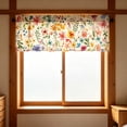 thumbnail image 5 of Watercolor Multicolor Wildflower Print Curtain Valance 53.94W x 17.72H Inch Rod Pocket Light Filtering Valance for Kitchen Bathroom, 5 of 7