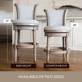 thumbnail image 6 of Maven Lane Pullman Wooden Swivel Kitchen Stool, Reclaimed Oak, Set of 2, 6 of 6