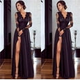 thumbnail image 4 of Nouvelle Robe Formelle Élégante pour Femmes, Manches Longues, Soirée, Bal, Dentelle, Longue Robe Maxi, 4 of 4
