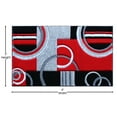 thumbnail image 5 of Masada Rugs High Quality Hand Carved Area Rug Modern Contemporary Red Grey White Black (2 Feet X 3 Feet 4 Inch) Mat, 5 of 7