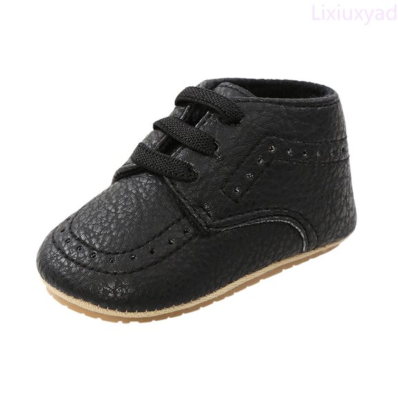 Lixiuxyad Baby Shoes Spring And Autumn 0 1 Year Old Baby Shoes Casual British Style Walking Shoes Slip on Shoes Sizes 4(Toddler 0-6 Months)