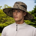 thumbnail image 2 of VBEWZET Men's 15cm Wide Brim Sun Hat, UPF 50+ Protection Bucket Hat with Chin Strap, Breathable Outdoor Fishing & Hiking Cap, 2 of 8