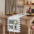 thumbnail image 2 of Vintage Farmhouse Burlap Cotton Table Runner 13x90 Inches Long, Farm Palm Leaves Floral Plaid Wooden Gray Farmhouse Table Runners, Outdoor Dining Tablecloths Decor for Baby Shower/Party/Wedding, 2 of 8