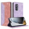 thumbnail image 1 of Phone Case for Motorola Edge 2022 FOXDOCK Premium Leather,Creative Dual-Color Cover with Card Slot,Shockproof, 1 of 7