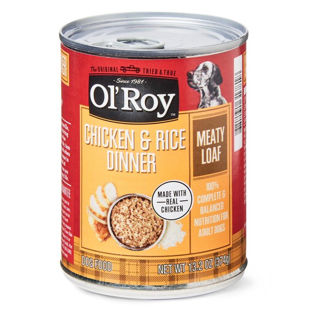 Ol' Roy Meaty Loaf Chicken & Rice Dinner Wet Dog Food, 13.2 oz