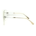 thumbnail image 3 of Womens Rimless Exposed Lens Oversize Shield Butterfly Sunglasses Clear, 3 of 4
