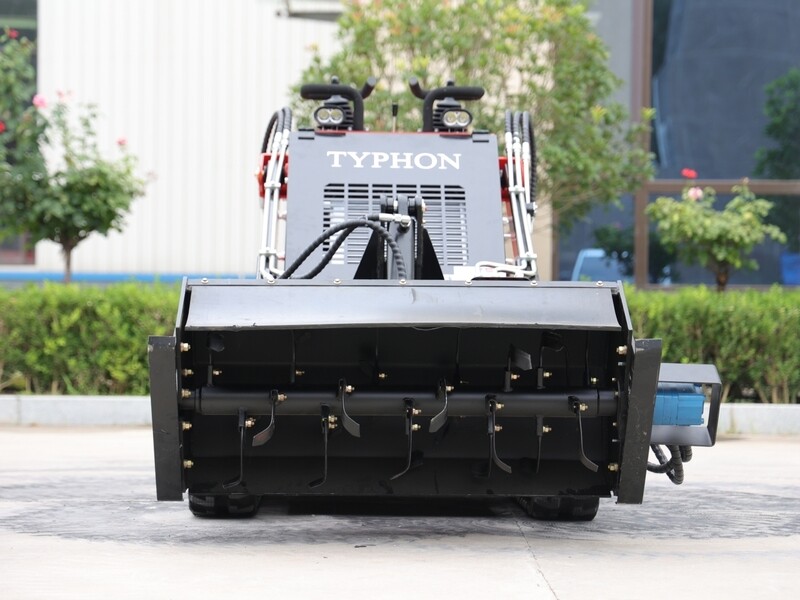 TYPHON Hydraulic Rotary Plow Tiller Attachment for Skid Steer Loaders. Heavy-Duty Soil Prep Tool