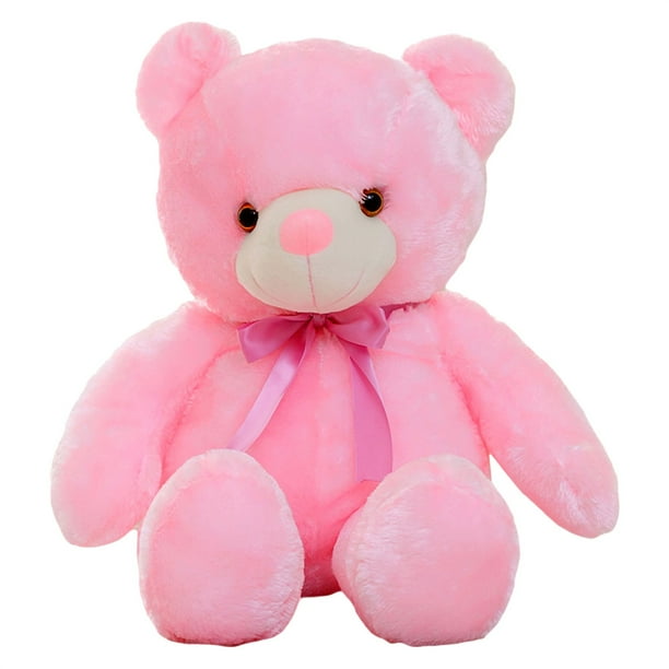 Txlixc Muñeca de peluche de oso de dibujos animados con Lámpara LED de color, regalo de juguete de relleno suave Txlixc moda