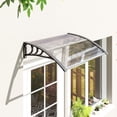 thumbnail image 2 of Outsunny Window Awning, Polycarbonate Cover Patio Awnings, White, 2 of 10