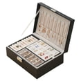 thumbnail image 2 of Caja de almacenamiento de múltiples capas Compartimentos extraíbles multifuncionales Estuche de soporte de exhibición con cerradura de tercio Sunnimix Caja de almacenamiento de joyas, 2 of 8