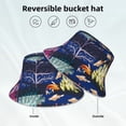thumbnail image 5 of Easygdp Sea Inhabitans and Herb Double-Sided Reflective Fisherman Hat for Outdoor and Night Walking, Unisex, 5 of 9