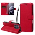 thumbnail image 3 of Étui Portefeuille pour Motorola MOTO G67 5G à Rabat avec Fentes pour Cartes, Support Magnétique et Sangle Rouge, 3 of 4
