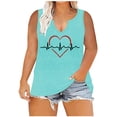 thumbnail image 2 of SMihono Womens Tops Womens Tank Top Women Oversize Summer Women Printed Color Dots V Neck Tank Sleeveless Tee Plus Tops Tank Tops for Women Womens Summer Tops, 2 of 6