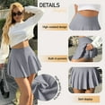 thumbnail image 4 of OQQ Women's 2-in-1 Basic 2-piece Skirt Versatile Stretch Casual Sports Tennis Mini Skirt, 4 of 9