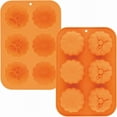 thumbnail image 2 of Silicone Halloween Pumpkin Baking Set Non Stick Chocolate Jelly Fondant Cake Baking For Party Gift With Shape Of Bat, 2 of 7