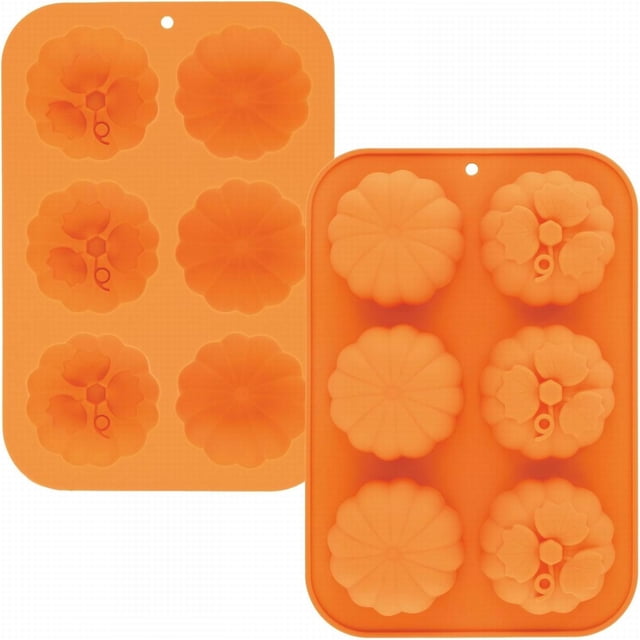 Ynlkorvg Biscuit Moulds Silicone Halloween Pumpkin Baking Set Non Stick Chocolate Jelly Fondant Cake Baking For Party Gift With Shape Of Bat