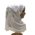 thumbnail image 2 of Neinkie Foulard Châle une Pièce pour Femmes, Hijab Musulman avec Appliqué en Dentelle et Strass, 2 of 7