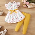 thumbnail image 2 of Wxirdiow Teen Girls Clothes Girls' 2 Piece Outfits Casual Drawstring Jogger Pants and Loose Crop Top Set Yellow Size,7Y, 2 of 7