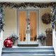 thumbnail image 4 of Adorno navideño colgante para puerta con lazo festivo | Decoración de pared de metal para entrada interior y exterior | Decoración festiva para el hogar, porche, sala de estar y escalera., 4 of 7