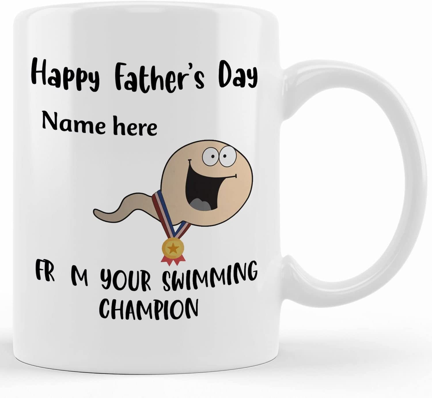 Personalized Gag Gift For Dad, Happy Fathers Day, From Your Swimming