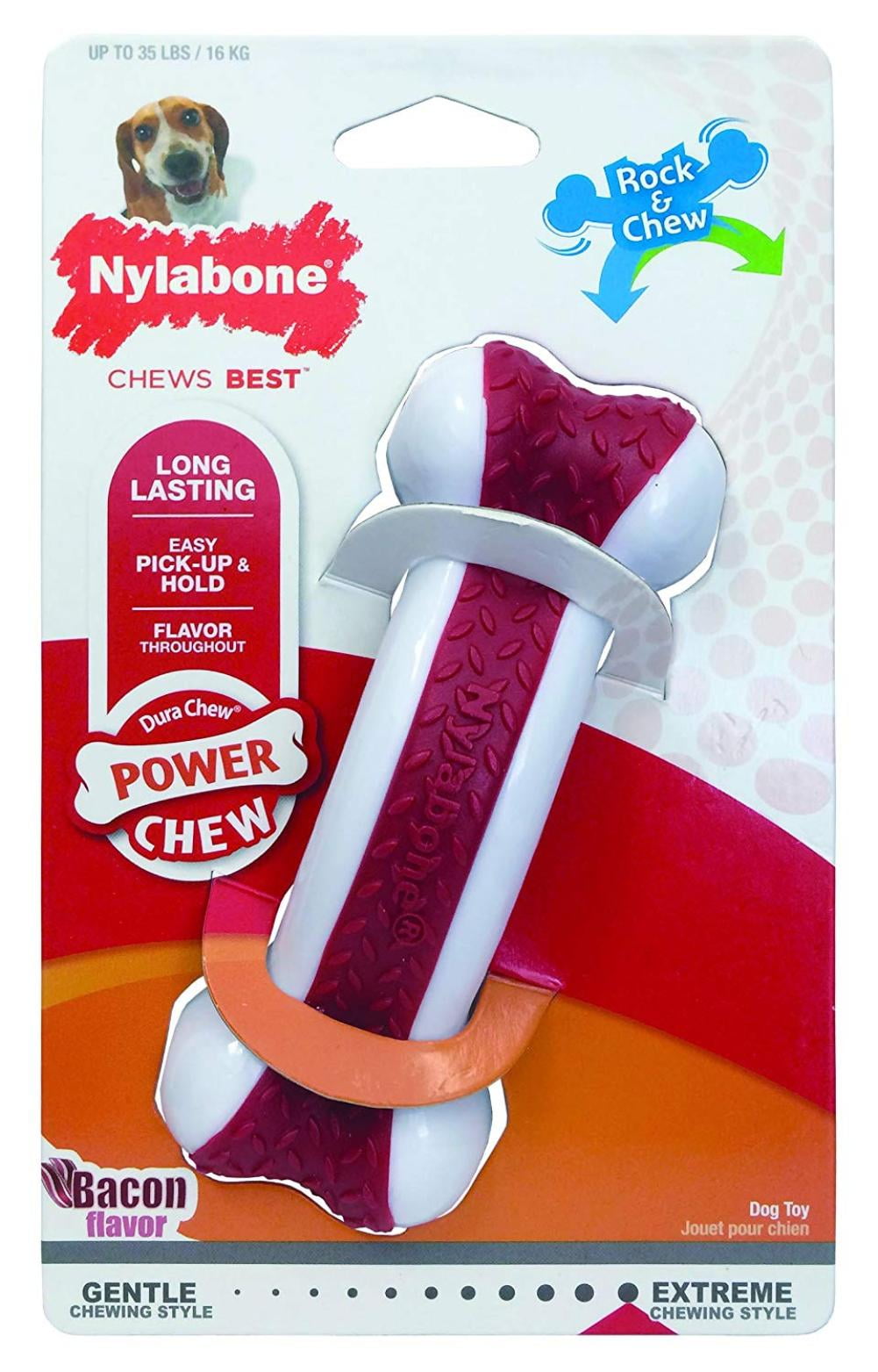 Dura Chew Arch Bone Rock & Chew Bacon Flavor Dog Chew Toy, Longlasting