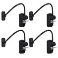 thumbnail image 1 of 4pcs Sliding Lock Window Door Stay Lock Sliding Door Blocks Baby Child Security Latch Cable Catch Wires-black With Stainless Steel Key Garage Closet, 1 of 5