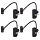 thumbnail image 1 of 4pcs Sliding Lock Window Door Stay Lock Sliding Door Blocks Baby Child Security Latch Cable Catch Wires-black With Stainless Steel Key Garage Closet, 1 of 5