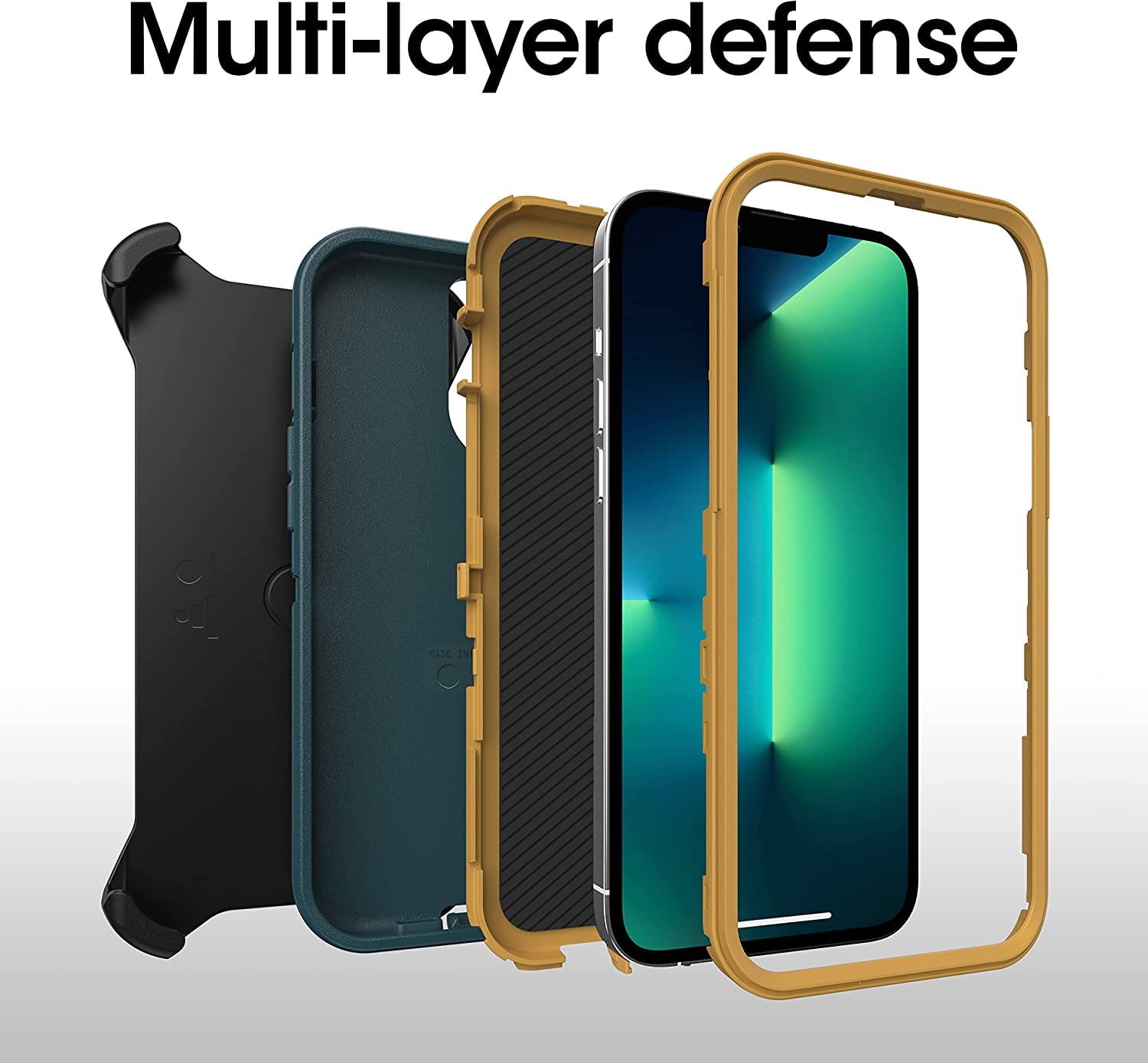 OtterBox DEFENDER SERIES Case & Holster for iPhone 13 Pro Max - Hunter Green