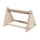 thumbnail image 5 of Soporte de madera para loros, triángulo de ejercicio, juguete interactivo para masticar, palo de pie Caqui claro, 5 of 9