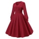 thumbnail image 4 of Vestidos Para Mujer Vestido de Fiesta de Manga Larga Color Sólido Cuello en V Retro Cintura Alta Vestido de Fabricación Odeerbi  ODB174157, 4 of 8
