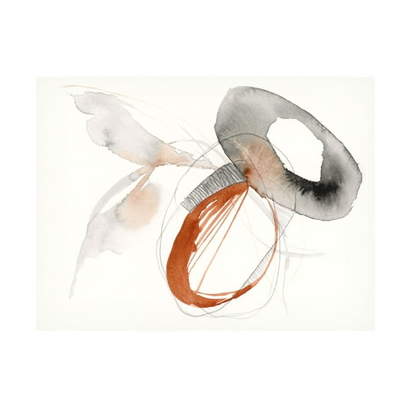 Jennifer Goldberger 'Sienna Rounds I' Canvas Art