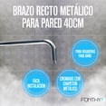 thumbnail image 2 of Brazo Recto Metálico para Pared 40 cm Brazo para Regaderas, 2 of 7