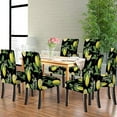 thumbnail image 3 of Chair Covers for Dining Room Set of 6 Stretch Jacquard Parson Chair Slipcover Removable Washable Chair Protector for Home,Restaurant,Banquet Lemon Pattern, 3 of 5