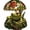 Green, variant on Moonsky Frog Table Lamp, Tiffany-Style Stained Glass Lampshade with Resin Frog Base, Retro Bedroom Nightstand Lighting