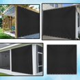 thumbnail image 4 of COVERS&ALL Outdoor Vinyl Curtain for Patio Furniture 18 Oz, Weather Resistant Patio Blackout Drapes for Dining Room Window with Rustproof Grommets for Pergola, Porch, Gazebos (10' H x 8' W, Black), 4 of 7