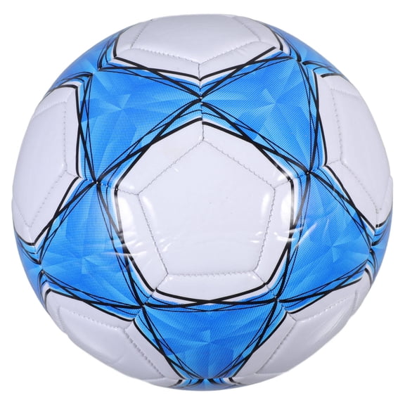 ELAYARD Blue Handstitched PVC Youth Soccer Ball for Outdoor Training and Durable Practice Sessions