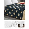 thumbnail image 6 of American Flag Queen Size Flat Sheet, Wrinkleproof & Fadeproof Cooling Flat Bed Sheet Only, Vintage Red BlueUSA Flag Breathable Soft Bedding Top Sheets 90 x 102 Inches, 6 of 8