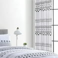 thumbnail image 2 of Sliding Closet Curtains for Bedrooms Door,Accordion Look Privacy Temporary Boho Window Drape Geometric Print Patterned Design Blackout Curtain for Doorway Girl Dorm Nursery Farmhouse Decor,Black White, 2 of 19